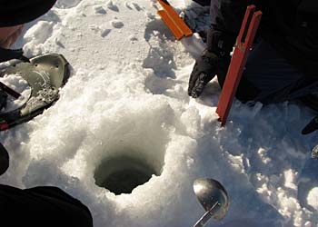 Pche sur glace  la carte